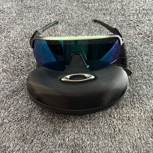 Oakley Black Frame with Blue Lens Sunglasses